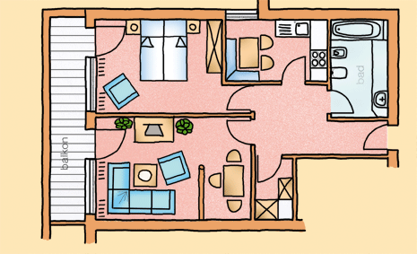 Apartment Typ II - 65 m²